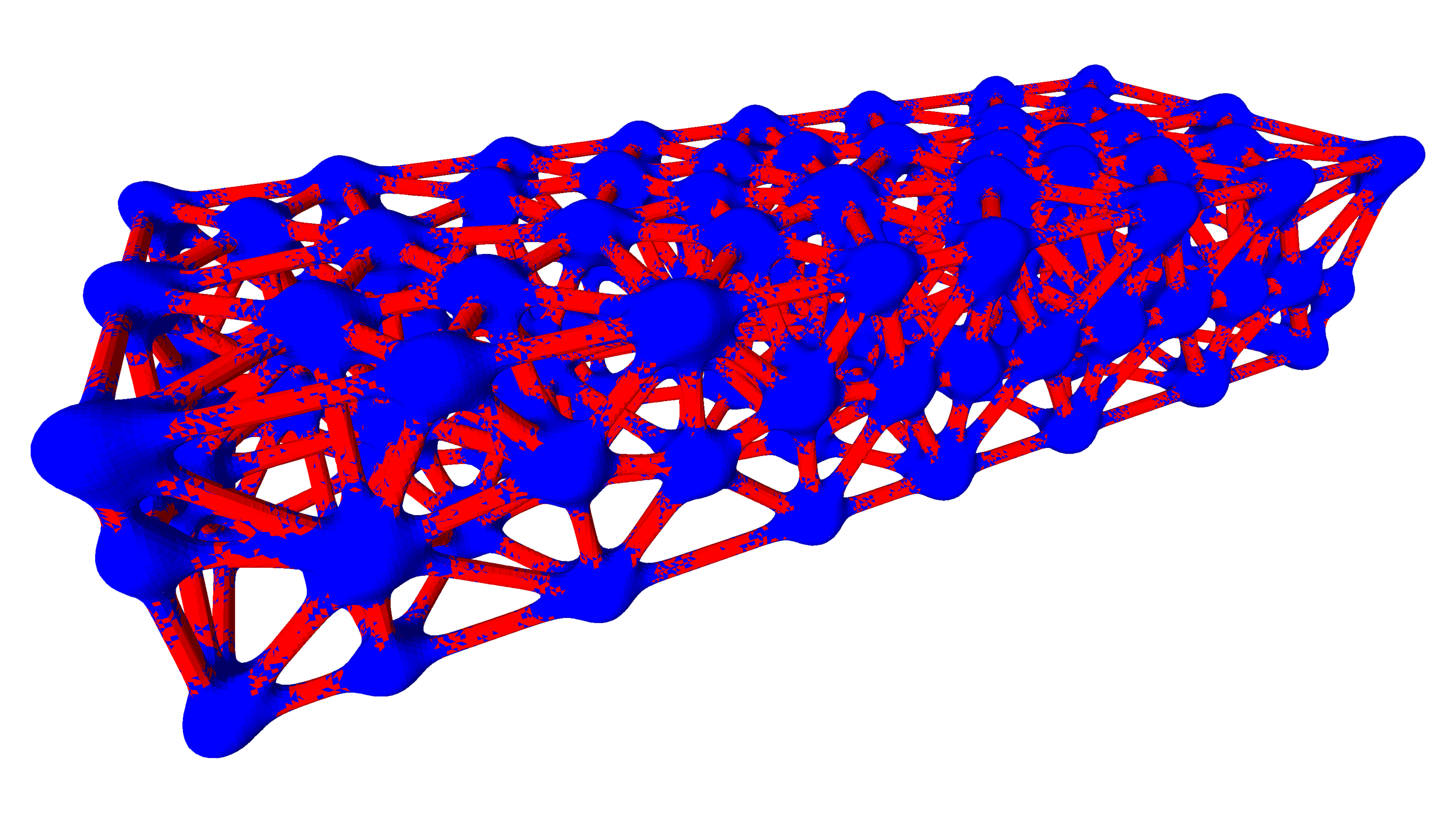 Multi-material functionally graded lattice structure